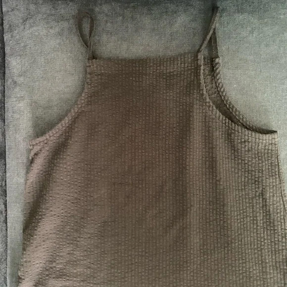 Madewell Black Seersucker Apron Tank Top XS - Picture 5 of 8